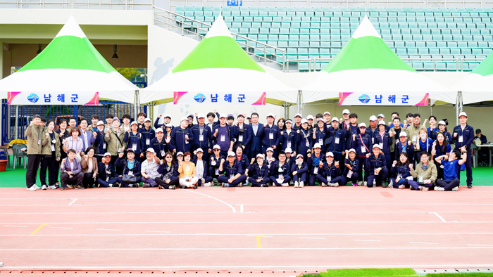 ▲ 남해군이 지난 19~22일 열린 ‘제25회 경남도 장애인생활체육대회’에서 종합 3위를 달성했다.